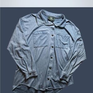 G.H. Bass & Co. fishing Blue Striped Shirt Mens Large in great condition!
